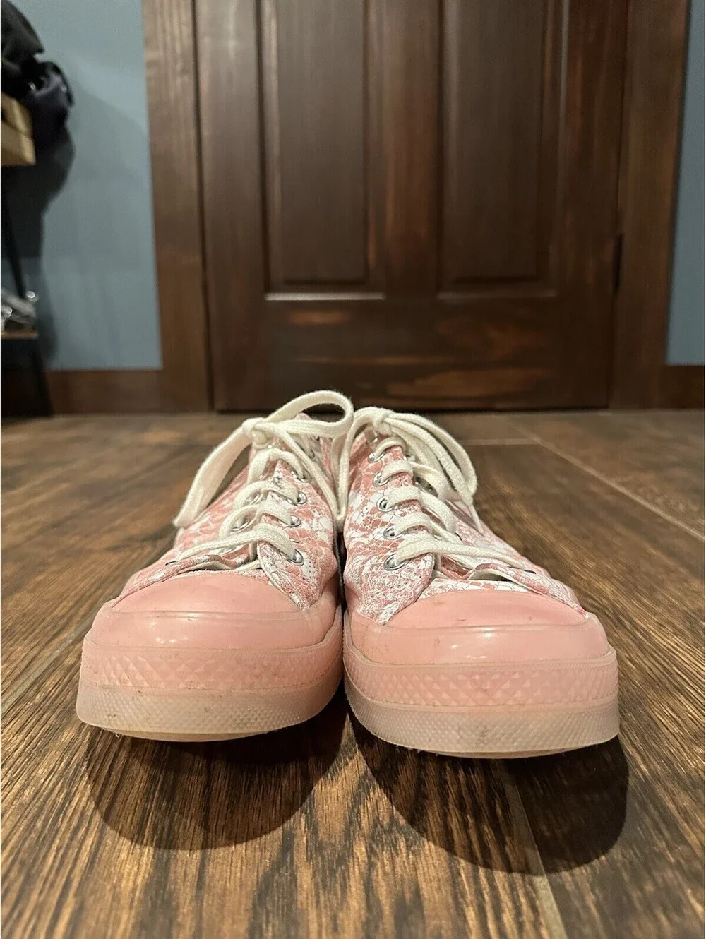 Converse Golf Le Fleur Pink Snake Skin Low Top Sneakers Size 10